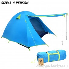 WEANAS 1-2 Backpacking Tent Double Layer Large Space for Outdoor Camping Azure